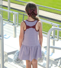 Load image into Gallery viewer, Maroon Bow Back Cheer Dress
