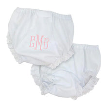 Load image into Gallery viewer, White Eyelet Diaper Cover/Bloomer by Paty
