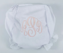 Load image into Gallery viewer, White Eyelet Diaper Cover/Bloomer by Paty
