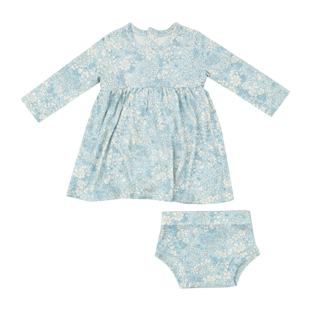 Blue Meadow Floral Bloomer Set by Angel Dear