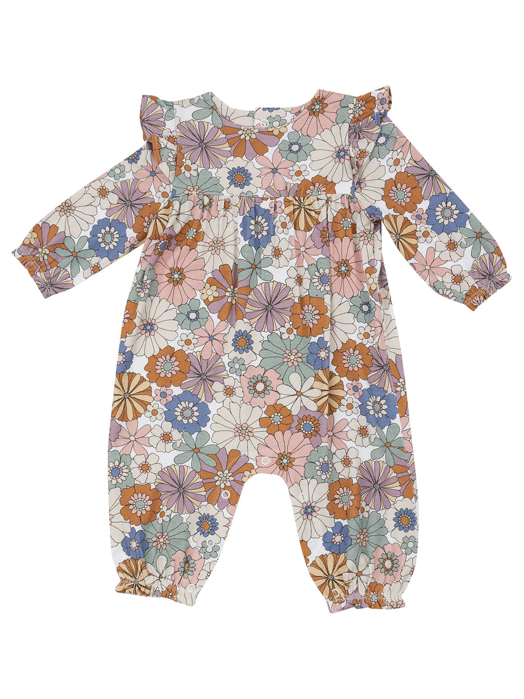 Brighton Floral Ruffle Romper by Angel Dear