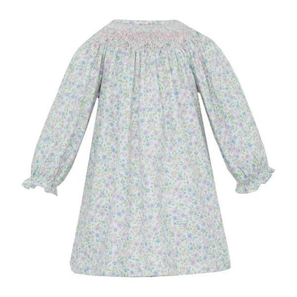 Pink & Blue liberty Floral Knit Bishop by Petit Bebe