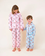 Load image into Gallery viewer, Blue Vintage Santa PJ Set
