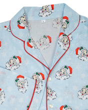 Load image into Gallery viewer, Blue Vintage Santa PJ Set
