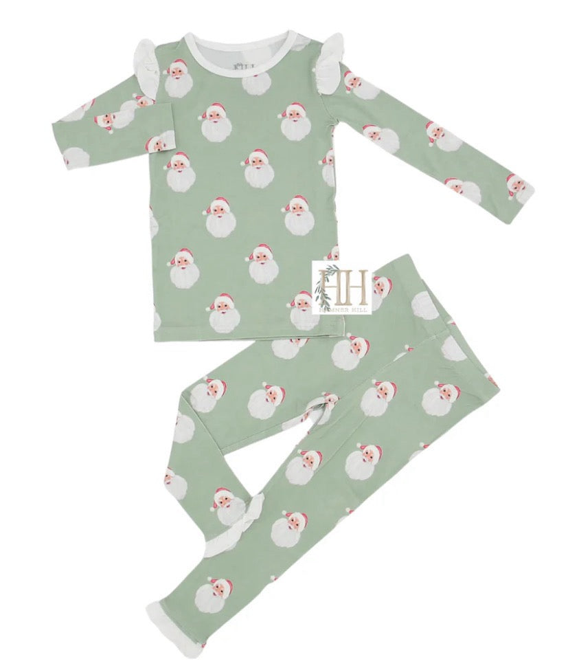 Sleigh Bells Ruffle Loungewear Set by Hamner Hill