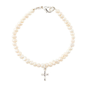 Cross Pearl Bracelet