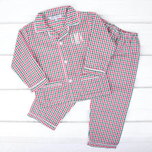 Load image into Gallery viewer, Green &amp; Red Gingham Classic PJ Set by Sweet Dreams
