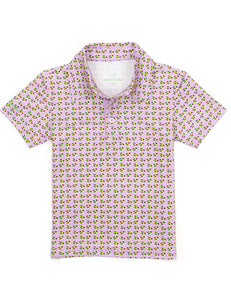 King Cake Purple Inlet Boys Polo by Properly Tied