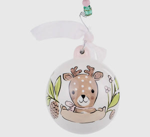 Baby Girl Fawn 1st Christmas Ornament