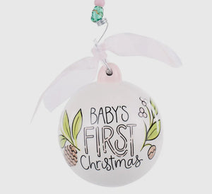 Baby Girl Fawn 1st Christmas Ornament