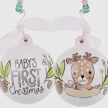 Load image into Gallery viewer, Baby Girl Fawn 1st Christmas Ornament
