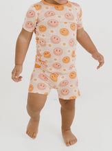 Load image into Gallery viewer, Pink Smiley Bamboo Short Set
