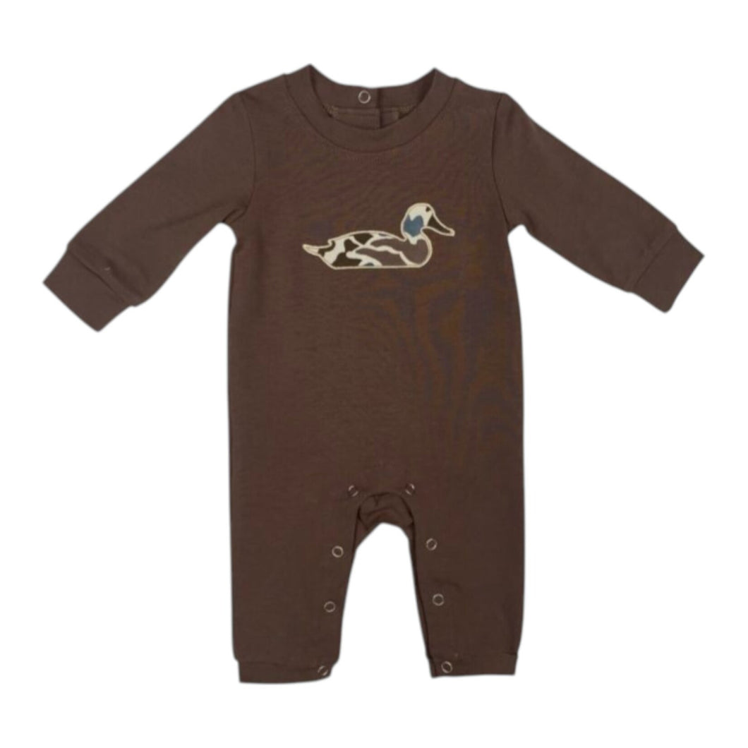 Camo Duck Applique Romper by Banana Split
