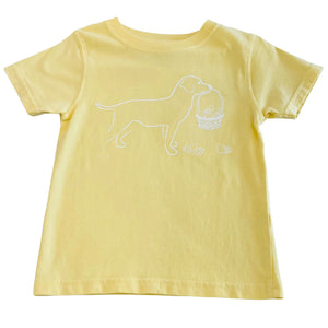 Yellow Easter Dog SS by Mustard & Ketchup Kids