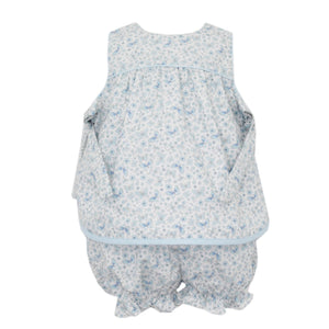 Butterfly Print Apron Bloomer Set by Petit Bebe