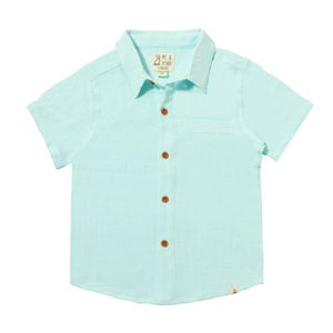 Seafoam Collared Shirt by Me & Henry