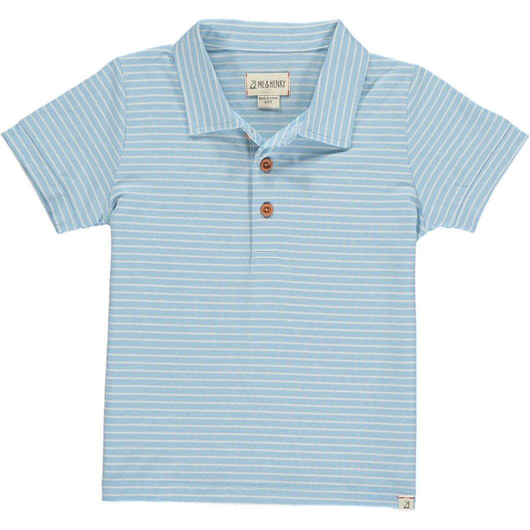Blue Striped Polo Shirt by Me & Henry
