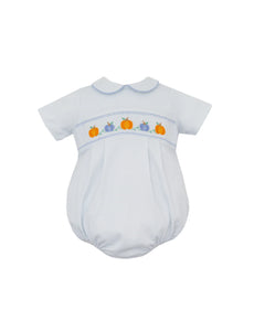 Lt. Blue Pumpkins Check Bubble by Petit Bebe