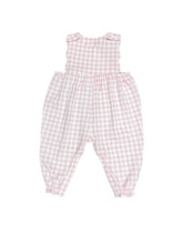 Load image into Gallery viewer, Pink Gingham Scalloped Pink Longall by James &amp; Lottie
