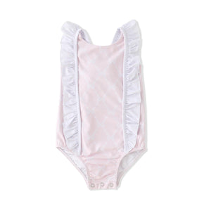 Pretty Pink Ribbon & Bows One-Piece Swimsuit by Swoon Baby