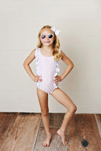 Load image into Gallery viewer, Pretty Pink Ribbon &amp; Bows One-Piece Swimsuit by Swoon Baby
