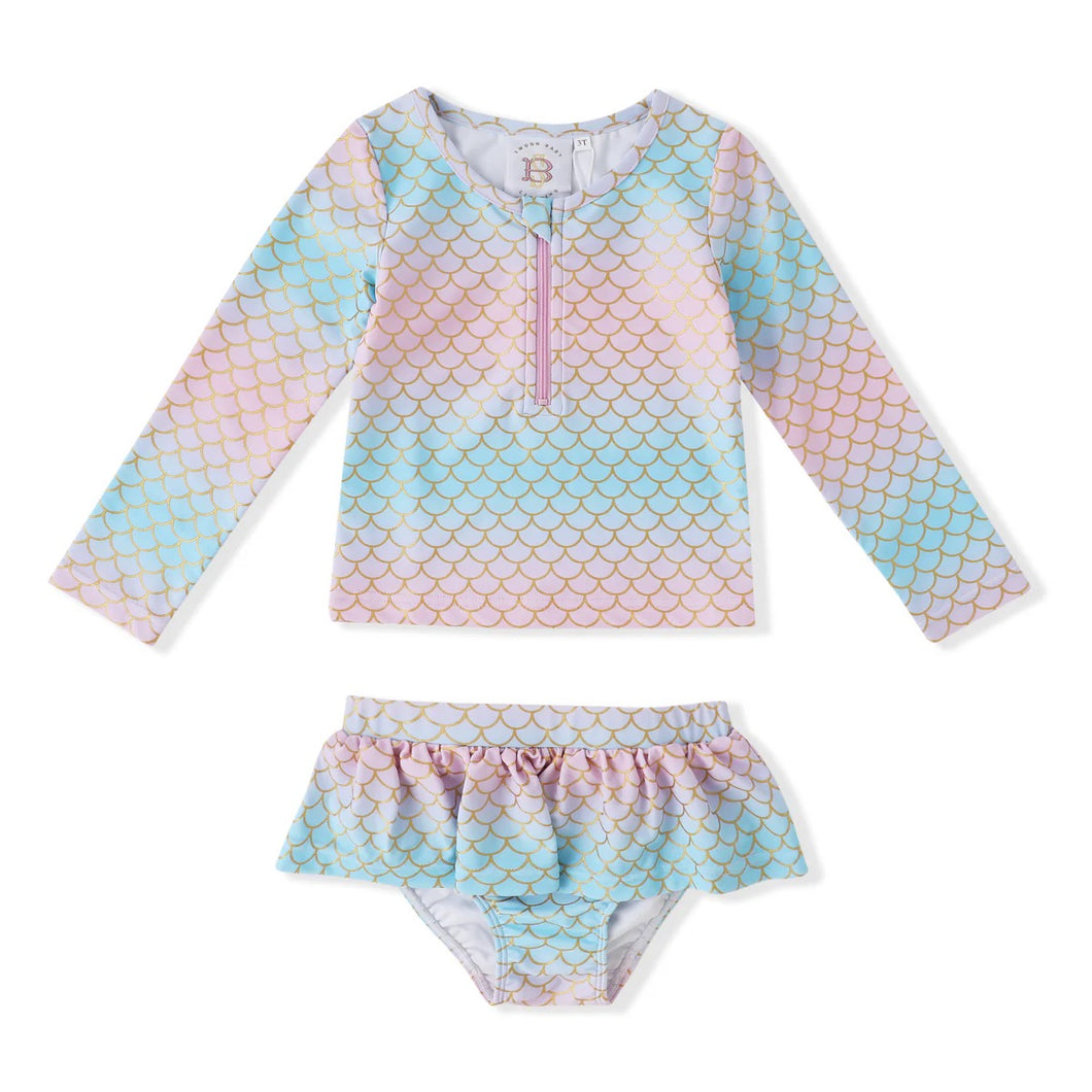 Shimmer Mermaid Two-Piece Swimsuit by Swoon Baby