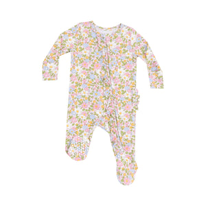 Bubbly Baby Calico Ruffle Footie by Angel Dear