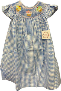 Blue Cupcake Smocked Dress by Sweet Dreams