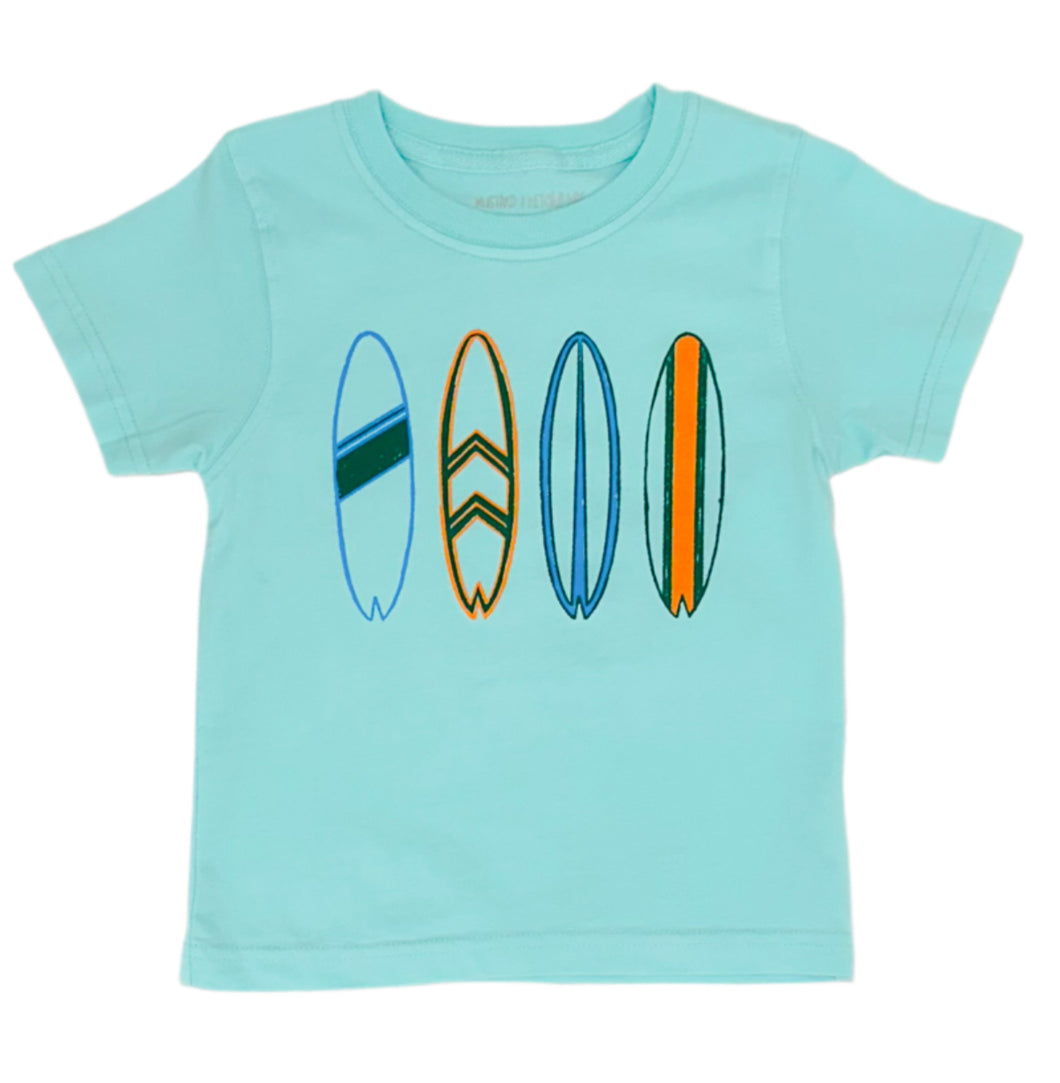 Island Green Surf Boards T-Shirt by Mustard & Ketchup