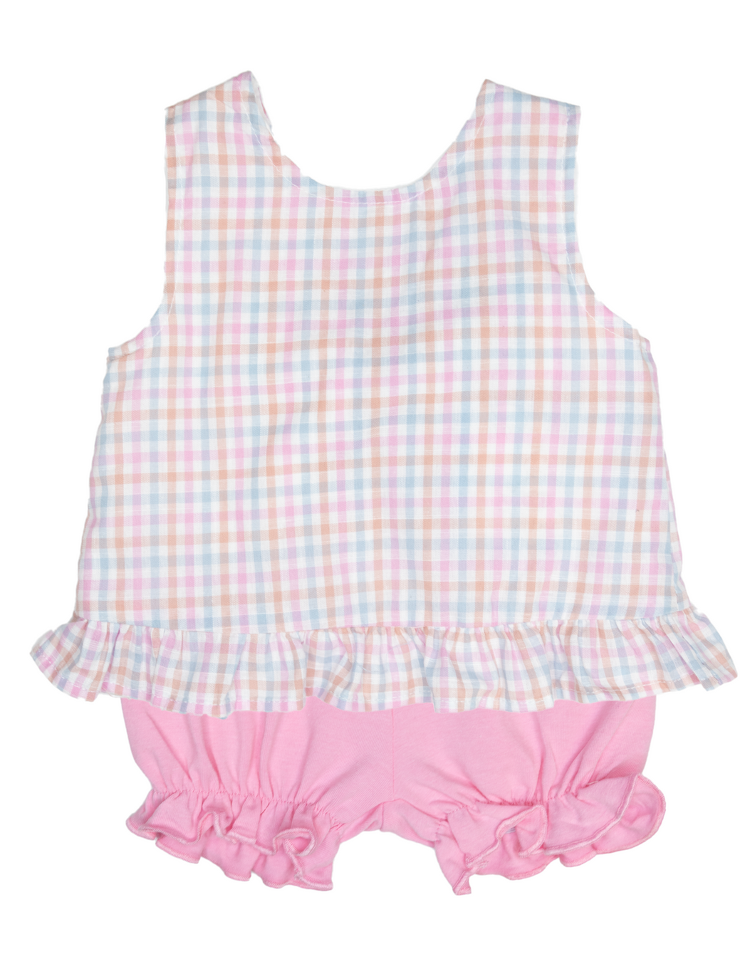 Spring Plaid Tie Bloomer Set by Three Sisters