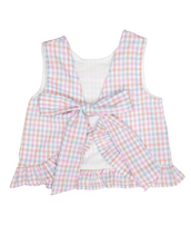 Load image into Gallery viewer, Spring Plaid Tie Bloomer Set by Three Sisters
