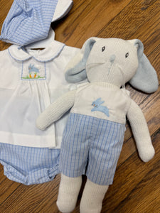 Bunny Diaper Set with Bonnet by Petit Ami