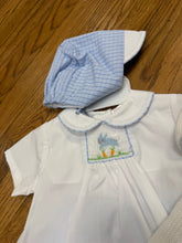 Load image into Gallery viewer, Bunny Diaper Set with Bonnet by Petit Ami
