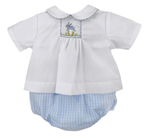 Bunny Diaper Set with Bonnet by Petit Ami