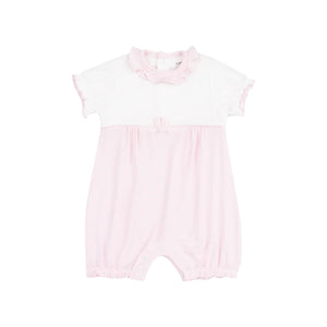 Stripe Classic Pink Tiny Bunny Ruffle Romper by Angel Dear