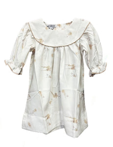 Olivia Orchid Floral Taupe Print Dress by Sweet Dreams