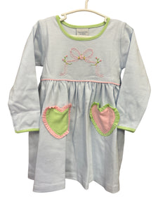 Bow Mismatched Heart Pockets Dress by Squiggles
