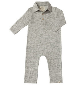 Heathered Green Kingston Polo Romper by Me&Henry