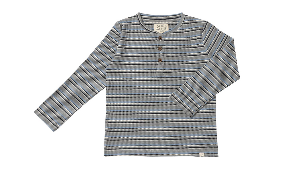 Grey/Cream/Blue Adams Henley by Me&Henry