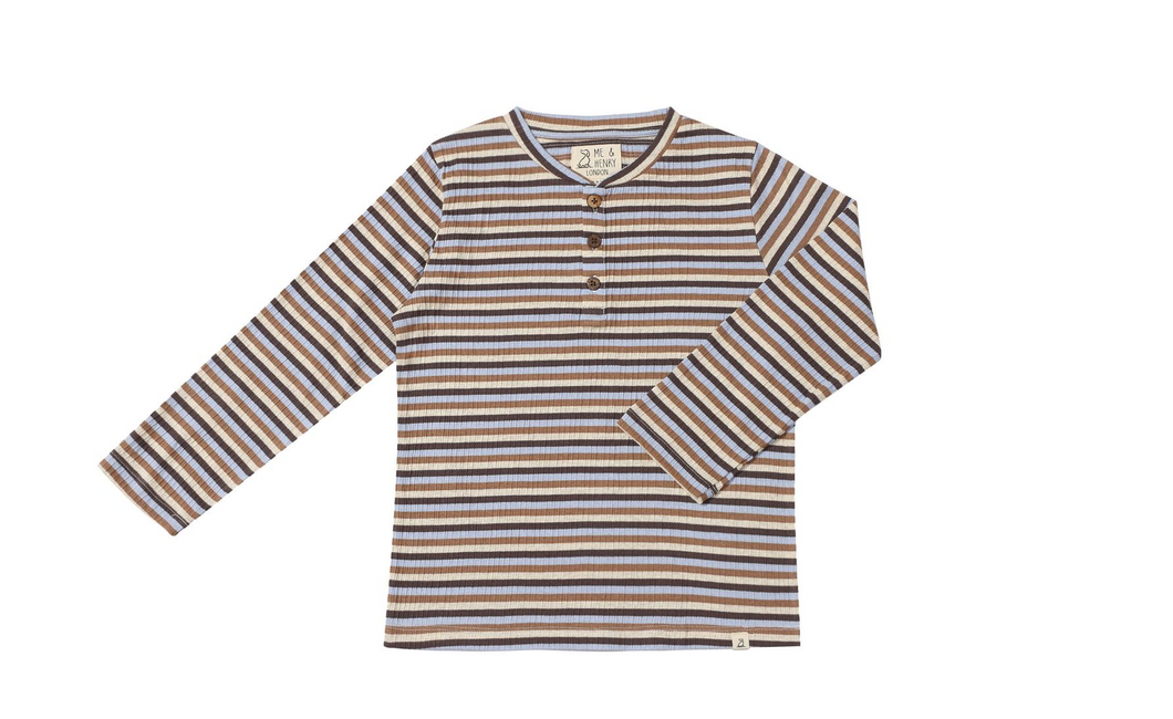 Beige/Cream/Blue Adams Henley by Me&Henry
