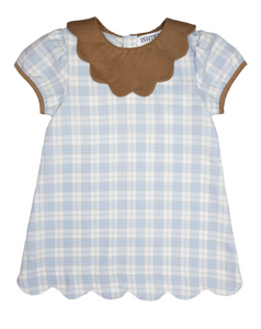 Blue/Khaki Plaid Dress