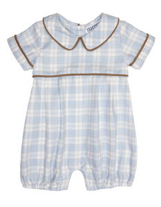 Blue/Plaid Boys Romper