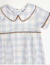Load image into Gallery viewer, Blue/Plaid Boys Romper
