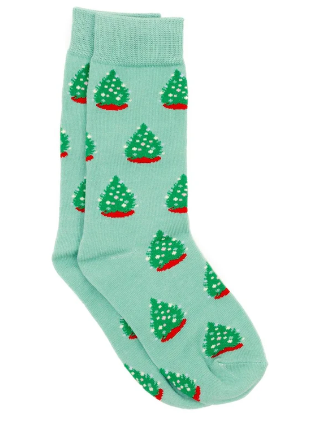 Boys Green Christmas Tree Socks by Properly Tied