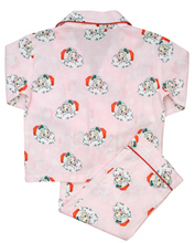 Load image into Gallery viewer, Pink Vintage Santa Pj Set by Smockingbird
