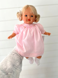 Rosalina 15" Blonde Doll with Pink Smocked Dress PREORDER: SHIPPING END OF OCT