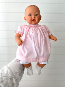 Rosalina 18" Doll with Pink Smocked Dress