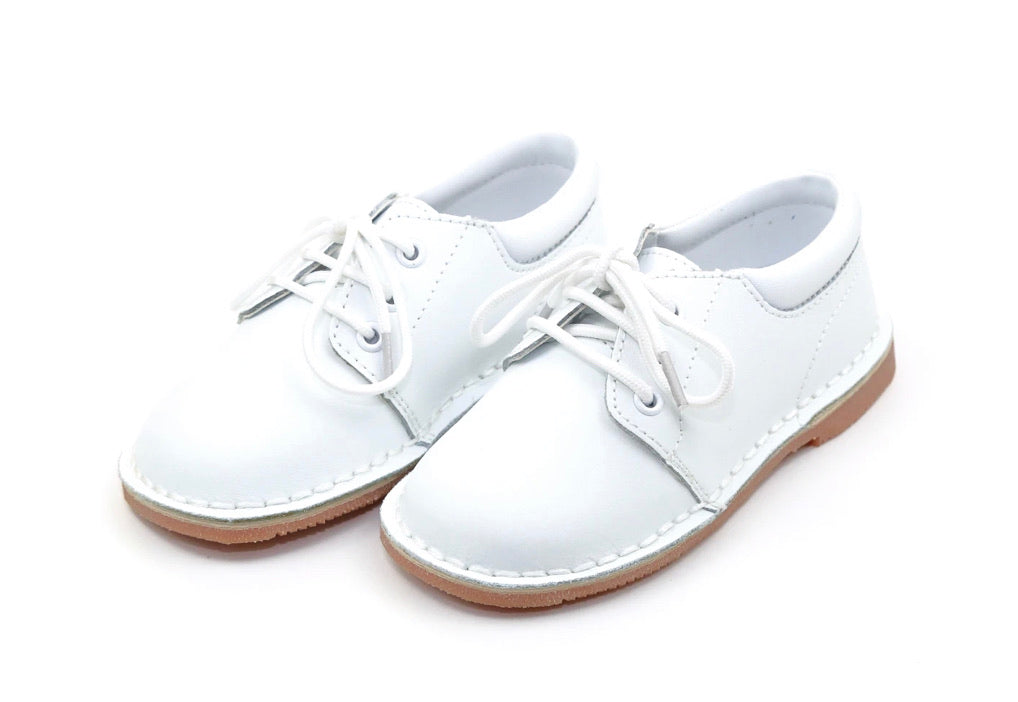 L’Amour White Leather Lace Up Shoes
