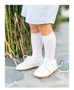 L’Amour White Leather Lace Up Shoes
