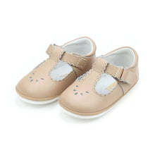 Load image into Gallery viewer, Latte Dottie Scalloped Angel T-Strap Shoes

